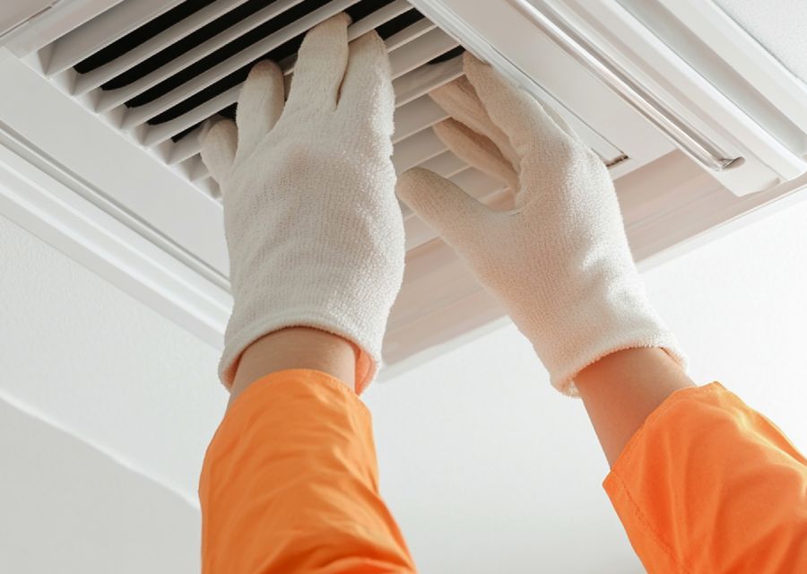 Clean Air Plus Services air duct cleaning work in Bedford MA