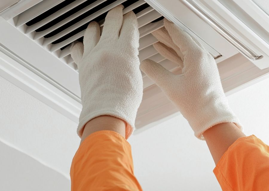 Interstate Air Quality air duct cleaning work in Riverside IA